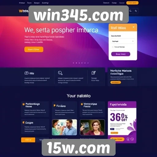 Exploração da interface do usuário do site win345.com