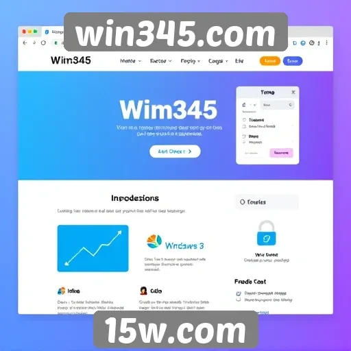 Interface do usuário do win345.com e sua navegabilidade